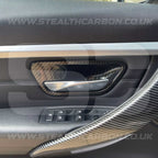 Carbon Fibre Style Interior Door Handle Trims BMW F80 M3 F82 M4 F83 F30 F32 3 4