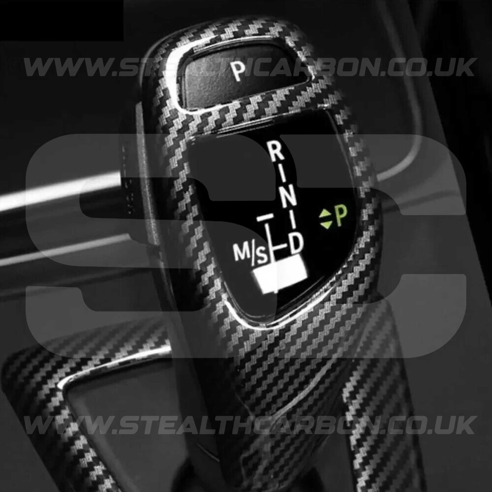 BMW Carbon Fibre Style Gear Shift Knob Cover Trim for F30 F20 F10 F15 F25 X5 X3