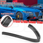 Alfa Romeo Giulia Quadrifoglio Carbon Fibre V Shield Grill Frame Cover Trim