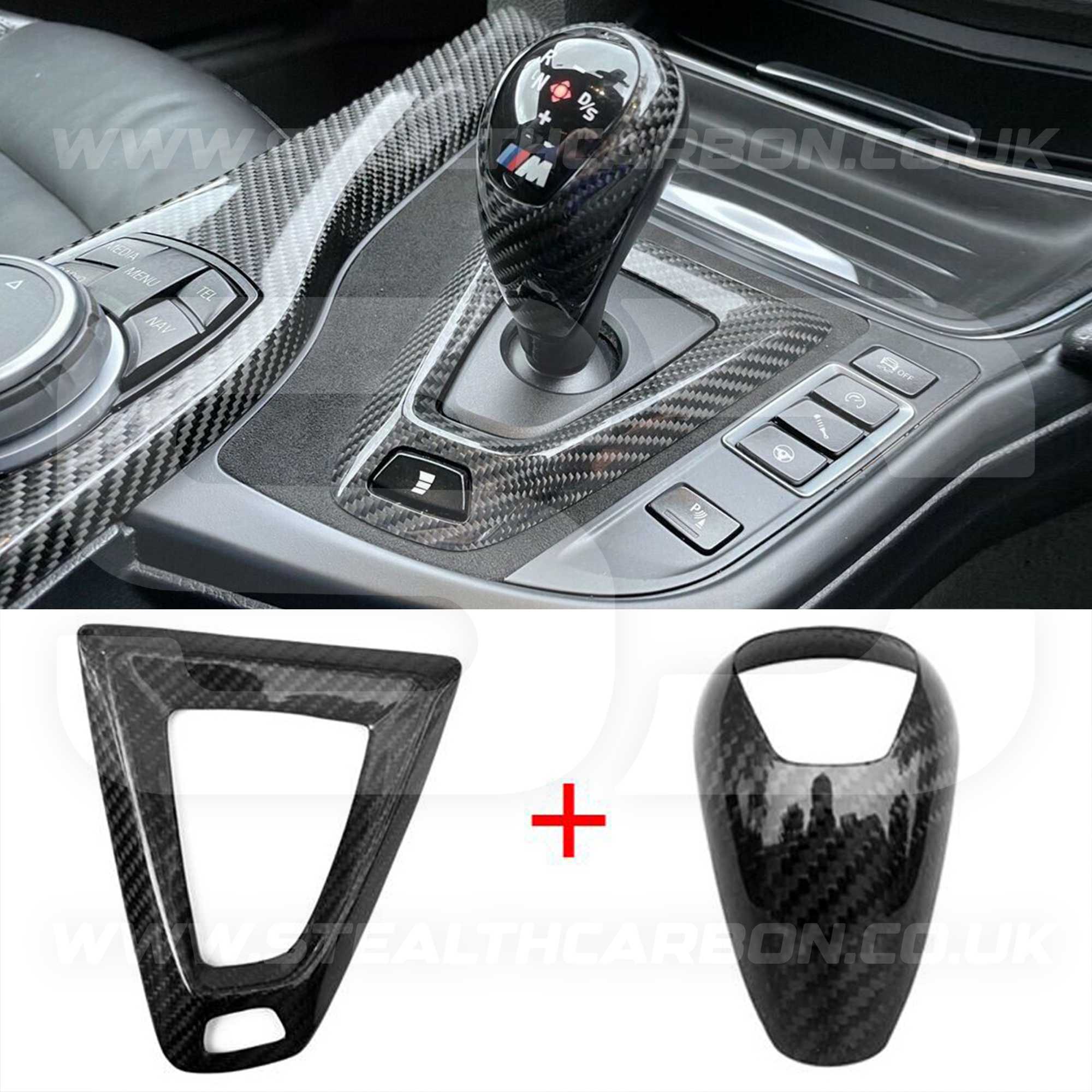 Carbon Fibre Gear Knob & Surround Trims for BMW F80 M3 M2 F87 F82 M4