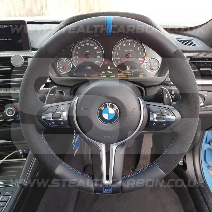 BMW Alcantara M Sport Blue Steering Wheel 1 2 3 4 X1 X3 X4 X5 X6 M2 M3 M4 F80 +