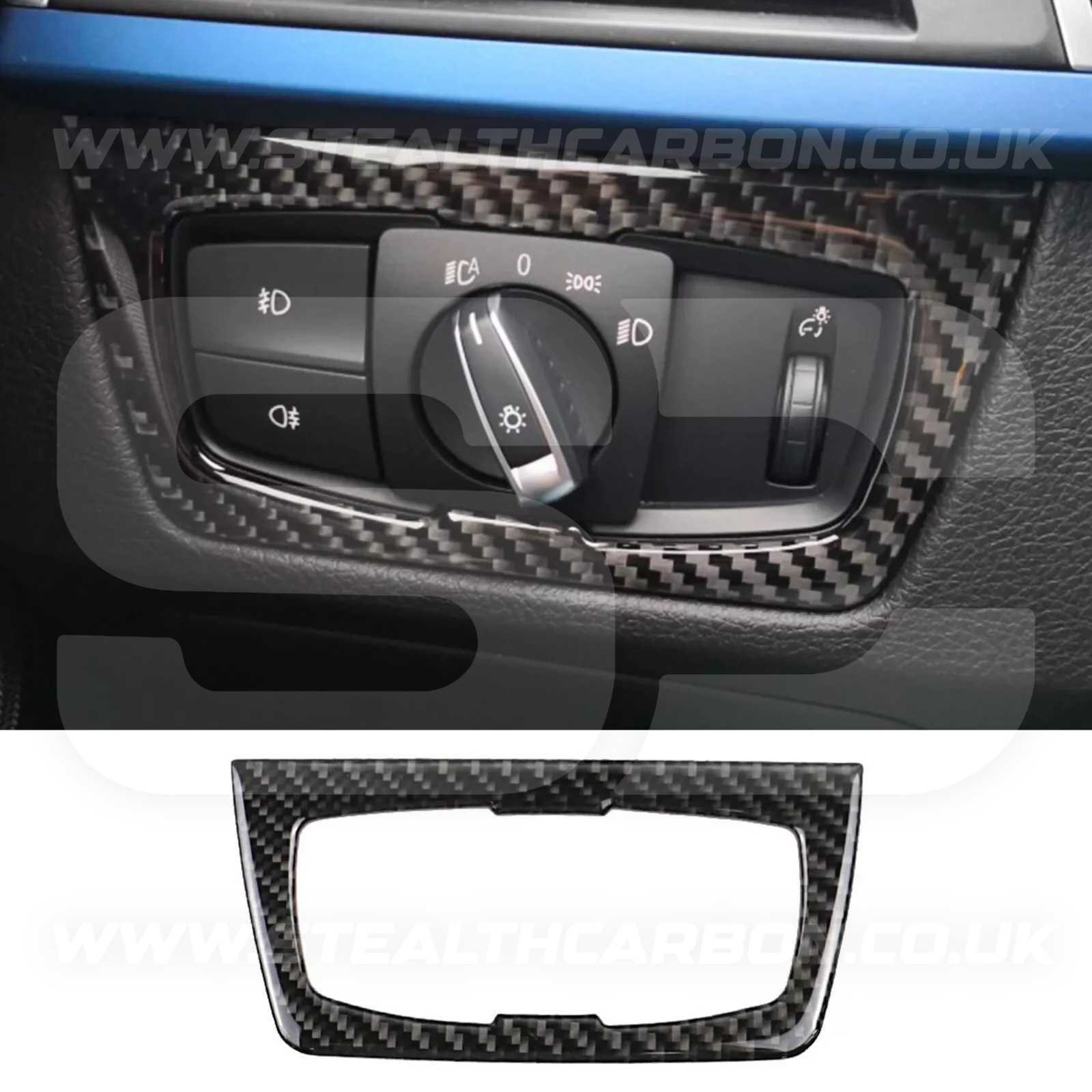 BMW Carbon Fibre Headlight Switch Trim F30 F31 F32 F33 F34 F80 M3 M4 M5 M2